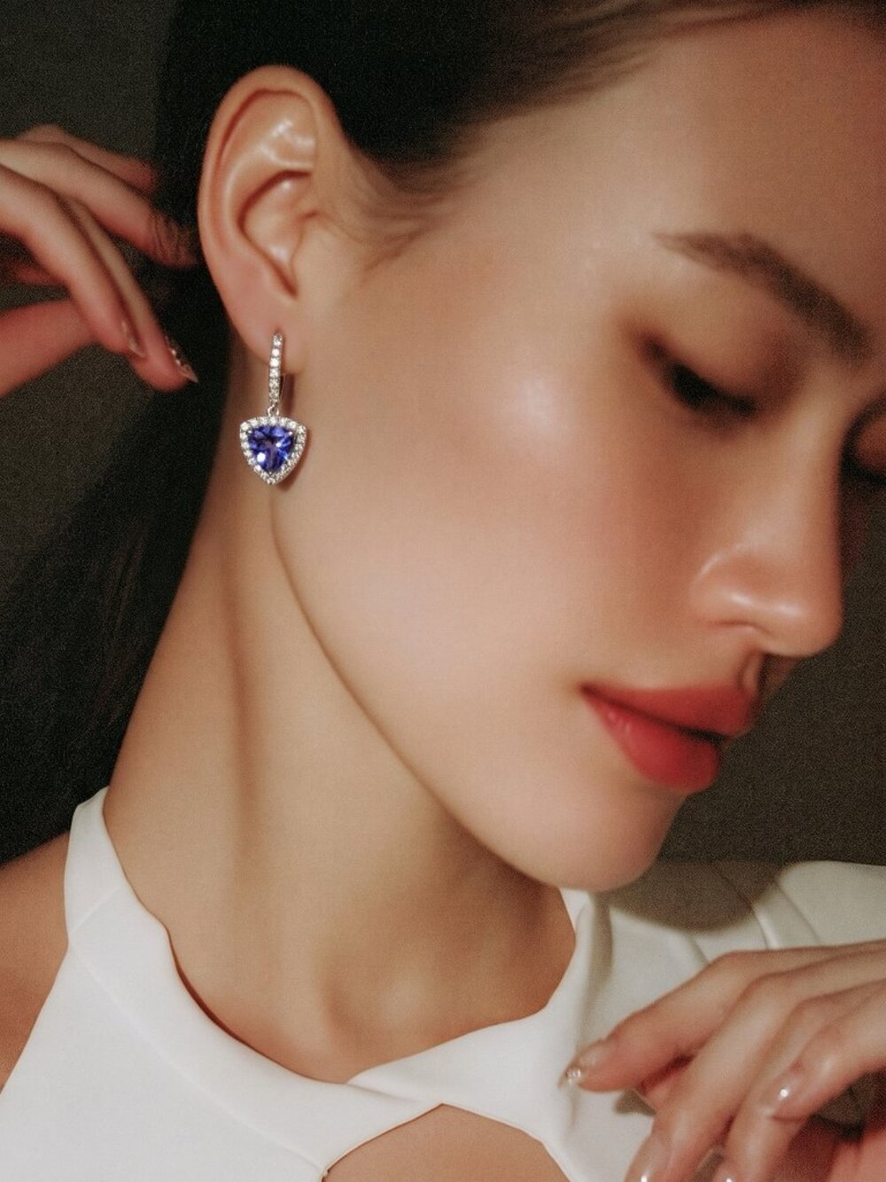 Natural Sapphire Diamond Earrings 14k Gold 4.14 TCW Certified $4,950 604426